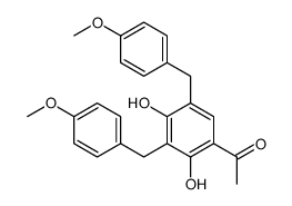 1-[2,4-dihydroxy-3,5-bis[(4-methoxyphenyl)methyl]phenyl]ethanone Structure