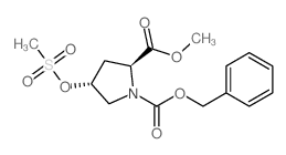 (2S,4R)-Cbz-4-甲磺酰氧基脯氨酸甲酯结构式
