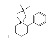 1-methyl-2-phenyl-1-((trimethylsilyl)methyl)piperidin-1-ium iodide结构式