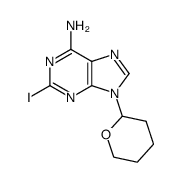2-iodo-9-(tetrahydropyran-2-yl)adenine结构式