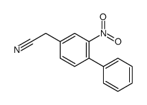 2-(3-nitro-4-phenylphenyl)acetonitrile Structure