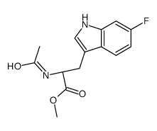 (R)-N-乙酰基-6-氟色氨酸甲酯结构式
