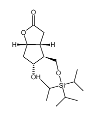 [(3aR,4S,5R,6aS)-hexahydro-5-hydroxy-4(triisopropylsilyloxymethyl)-2H-cyclopenta[b]furan-2-one] Structure