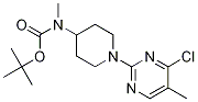 [1-(4-氯-5-甲基-嘧啶-2-基)-哌啶-4-基]-甲基-氨基甲酸叔丁基酯结构式
