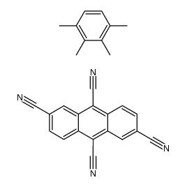2,6,9,10-tetracyanoanthracene 1,2,3,4-tetramethylbenzene complex Structure