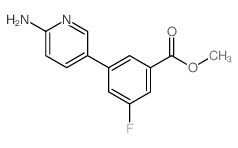 3-(6-氨基吡啶-3-基)-5-氟苯甲酸甲酯结构式