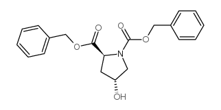 (2S,4R)-DIBENZYL 4-HYDROXYPYRROLIDINE-1,2-DICARBOXYLATE Structure