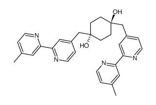 trans-1,4-bis<(4'-methyl-2,2'-bipyridyl-4-yl)methyl>cyclohexane-1,4-diol结构式