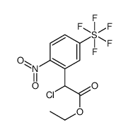 Ethyl chloro[2-nitro-5-(pentafluoro-λ6-sulfanyl)phenyl]acetate Structure