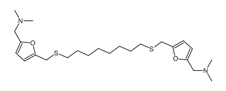 1-[5-[8-[[5-[(dimethylamino)methyl]furan-2-yl]methylsulfanyl]octylsulfanylmethyl]furan-2-yl]-N,N-dimethylmethanamine Structure