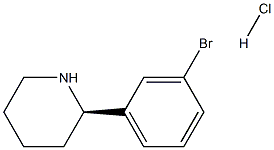 (R)-2-(3-bromophenyl)piperidine hydrochloride结构式