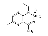 4-amino-1-ethyl-6-methylpyrazino[2,3-c]-1,2,6-thiadiazine 2,2-dioxide Structure