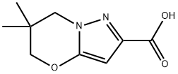6,6-二甲基-6,7-二氢-5H-吡唑并[5,1-B][1,3]噁嗪-2-羧酸结构式