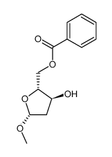 1-O-methyl-2-deoxy-5-O-benzoyl-β-D-ribofuranose Structure