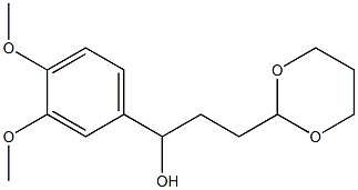 1-(3,4-dimethoxyphenyl)-3-(1,3-dioxan-2-yl)propan-1-ol结构式