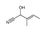 2-hydroxy-3-methylpent-3-enenitrile结构式