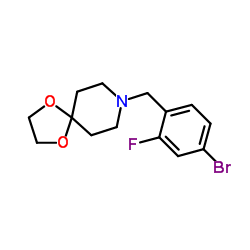 8-(4-Bromo-2-fluorobenzyl)-1,4-dioxa-8-azaspiro[4.5]decane Structure