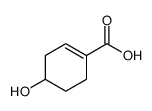 1-Cyclohexene-1-carboxylic acid, 4-hydroxy- (9CI) Structure