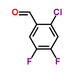 2-氯-4,5-二氟苯甲醛结构式