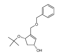 (1S,4R)-3-<(benzyloxy)methyl>-4-tert-butyloxy-2-cyclopenten-1-ol Structure