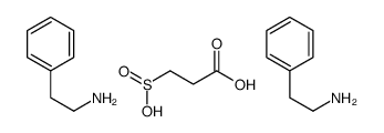 3-Sulfinopropanoic acid compd. with benzeneethanamine (1:2)结构式
