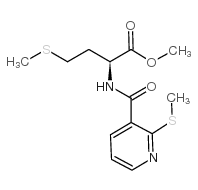4-(甲基硫代)-2-([[2-(甲基硫代)-3-吡啶]羰基]氨基)丁酸甲酯结构式