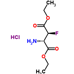 D-Aspartic acid, 3-fluoro-, diethyl ester, hydrochloride, erythro- (9CI) structure