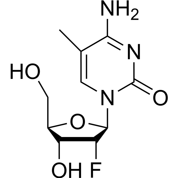 2’-Deoxy-2’-fluoro-5-methylcytidine Structure