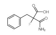 2-carbamoyl-2-fluoro-3-phenyl-propanoic acid Structure
