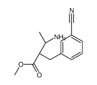 Methyl (2R,3R)-3-amino-2-(3-cyanobenzyl)butanoate结构式