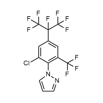 1-(2-chloro-4-(perfluoropropan-2-yl)-6-(trifluoromethyl)phenyl)-1H-pyrazole Structure