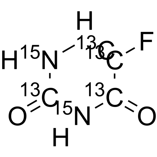 5-氟脲嘧啶-13C4,15N2结构式