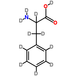 DL-苯丙氨酸-d11结构式