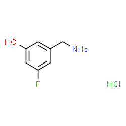 3-(氨基甲基)-5-氟苯酚盐酸盐结构式