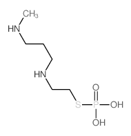 Ethanethiol, 2-((3-(methylamino)propyl)amino)-, dihydrogen phosphate (ester)结构式