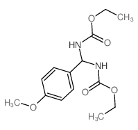 Carbamic acid, [(4-methoxyphenyl)methylene]bis-, diethyl ester (9CI) Structure