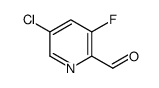 5-氯-3-氟吡啶-2-甲醛结构式