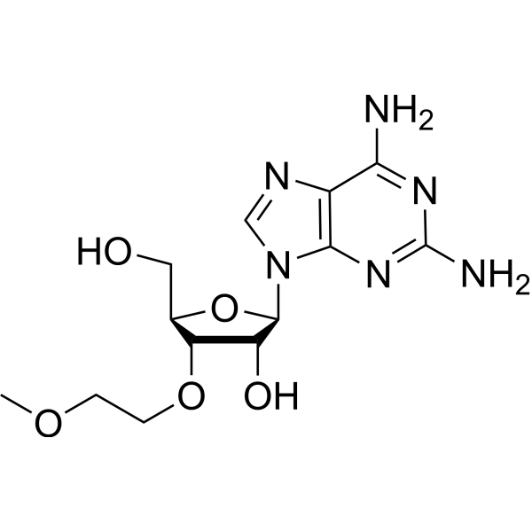 2-氨基-3-o-(2-甲氧基乙基)腺苷酸结构式