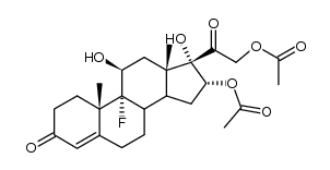 16α,21-Diacetoxy-9α-fluor-11β,17α-dihydroxy-pregn-4-en-3,20-dion Structure