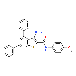 3-Amino-N-(4-methoxyphenyl)-4,6-diphenylthieno[2,3-b]pyridine-2-carboxamide Structure