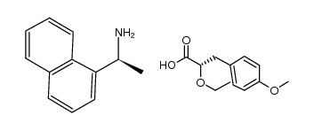 (2S)-ethoxy-3-(4-methoxyphenyl)propanoic acid (S)-1-(1-naphthyl)ethylamine salt结构式