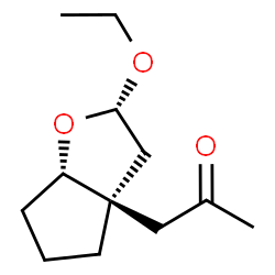 2-Propanone,1-[(2R,3aR,6aR)-2-ethoxyhexahydro-3aH-cyclopenta[b]furan-3a-yl]-,rel-(9CI)结构式