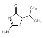 2-amino-5-propan-2-yl-1,3-thiazol-4-one结构式