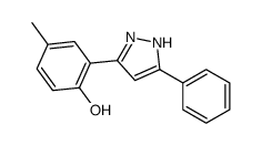 4-甲基-2-(5-苯基-1H-吡唑-3-基)-苯酚结构式