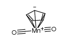 (η5-cyclopentadienyl)dicarbonylmanganese结构式