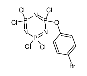 (p-bromophenoxy)pentachlorocyclotriphosphazene Structure