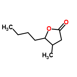 β-甲基-γ-辛醇内酯结构式