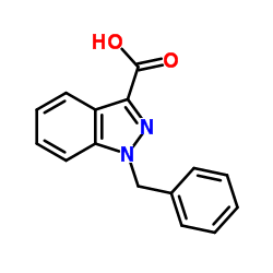 1-(苯基甲基)-1H-吲唑-3-羧酸结构式