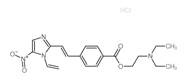 2-diethylaminoethyl 4-[(E)-2-(1-ethenyl-5-nitro-imidazol-2-yl)ethenyl]benzoate Structure