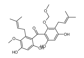(4,6-dihydroxy-2-(methoxymethoxy)-3-(3-methylbut-2-en-1-yl)phenyl)(4,6-dihydroxy-3-methoxy-2-(3-methylbut-2-en-1-yl)phenyl)methanone Structure